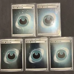 Pokemon 151 Cosmo Holo Basic Energy 5 Card Lot - Image 1
