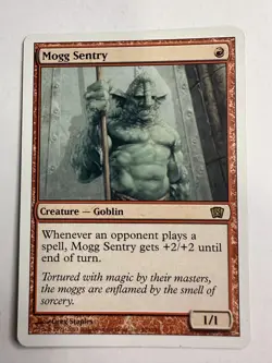 MTG Magic The Gathering Eighth 8th Edition Mogg Sentry Rare LP - Image 1