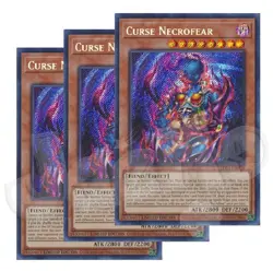 Yugioh - Curse Necrofear x 3 - Limited Edition Secret Rare NM - Free Holo Card - Image 1