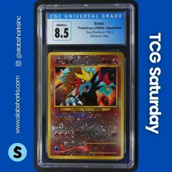 2000 POKEMON POKEMON PROMO CARD JP #244 ENTEI POKEMON 2000 MOVIE CGC 8.5 - Image 1