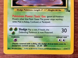 1999 Pokemon Fossil Muk Holo 13/62 Card Unlimited WOTC RARE VINTAGE TCG - Image 3