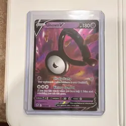 Pokemon Unown V 065/195 Ultra Rare Holo Silver Tempest 180 HP Psychic Card - Image 1
