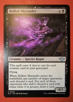 MTG: HOLLOW MARAUDER, REGULAR FINISH, UNCOMMON , 0090, OTJ, NM - Image 1