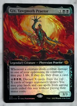 Gix, Yawgmoth Praetor Extended Art Mythic FOIL MTG The Brothers' War -Pack Fresh - Image 1