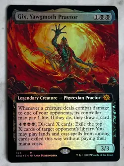 Gix, Yawgmoth Praetor Extended Art Mythic FOIL MTG The Brothers' War -Pack Fresh - Image 2