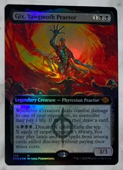 Gix, Yawgmoth Praetor Extended Art Mythic FOIL MTG The Brothers' War -Pack Fresh - Image 3