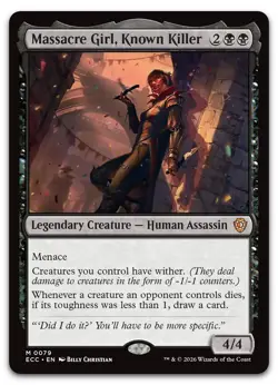 Massacre Girl, Known Killer #79 (NM) Commander: Lorwyn Eclipsed ECC Magic MTG - Image 1