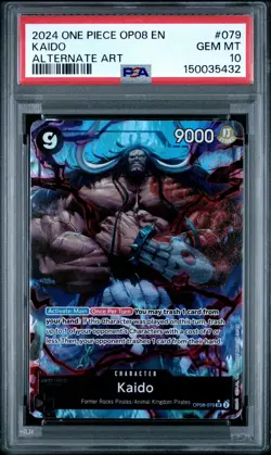 2024 ONE PIECE OP08-TWO LEGENDS ALTERNATE ART #079 KAIDO PSA 10 - Image 1