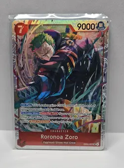 One Piece TCG EB04-007 Roronoa Zoro SR Egghead Crisis NM English - Image 1