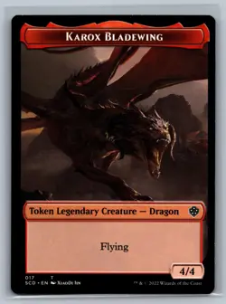 Magic MTG Starter Commander Decks Karox Bladewing Double-Sided Token #017 TCG - Image 1