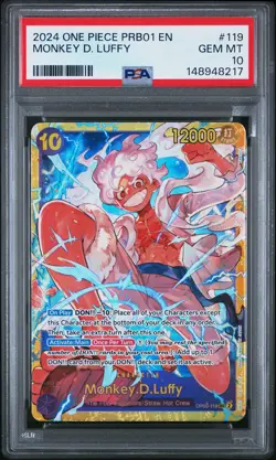 2024 ONE PIECE PRB01-PREMIUM BOOSTER THE BEST MONKEY D. LUFFY PSA 10 - Image 1