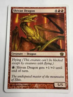 MTG Magic The Gathering Eighth 8th Edition Shivan Dragon Rare LP - Image 1