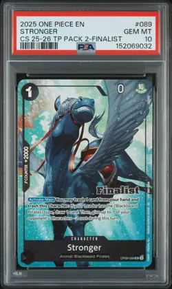 2025 ONE PIECE CHAMPIONSHIP 25-26 TOP PLAYER PACK 2 FINALIST STRONGER PSA 10 - Image 1