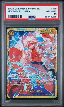 2024 ONE PIECE PRB01-PREMIUM BOOSTER THE BEST MONKEY D. LUFFY PSA 10 - Image 1