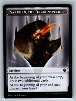 MTG Starter Commander Decks Sarkhan, the Dragonspeaker Double-Sided Token #027 - Image 2