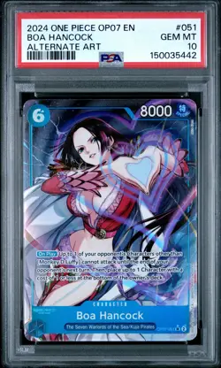 2024 ONE PIECE OP07-500 YEARS IN THE FUTURE ALTERNATE ART BOA HANCOCK PSA 10 - Image 1