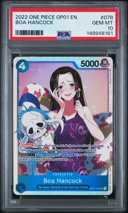2022 ONE PIECE OP01-ROMANCE DAWN #078 BOA HANCOCK PSA 10 - Image 1