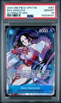 2024 ONE PIECE OP07-500 YEARS IN THE FUTURE ALTERNATE ART BOA HANCOCK PSA 10 - Image 1