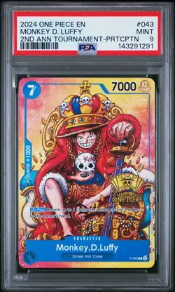 2024 ONE PIECE PROMOS 2ND ANNIVERSARY #043 MONKEY D. LUFFY PSA 9 - Image 1