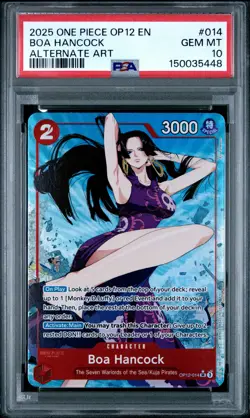 2025 ONE PIECE OP12-LEGACY OF THE MASTER ALTERNATE ART #014 BOA HANCOCK PSA 10 - Image 1