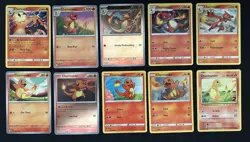 Pokemon TCG Charmander, Charmeleon, & Charizard Lot: 10 Card Collection Set - Image 1