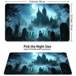 Card Game Playmat for MTG & TCG, 24x14 inch Non-Slip Magic Playmat, Durable R... - Image 2