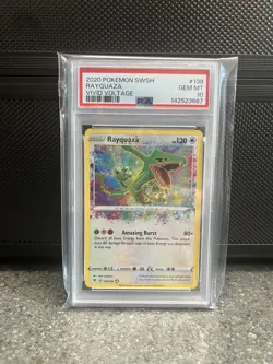 Pokemon 2020 Vivid Voltage Rayquaza Holo Card #138/185 Amazing Rare PSA 10 - Image 1