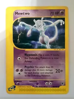 Mewtwo 056/165 Pokemon Expedition Base Set Regular 2002 E-Reader card LP - Image 1