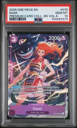 2025 ONE PIECE PREMIUM CARD COLLECTION BEST SELECTION VOL.4 - #070 NAMI PSA 10 - Image 1