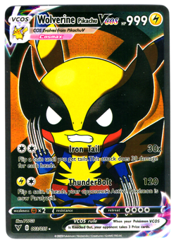 Cosplay Pikachu Card * WOLVERINE PIKACHU * GLITTER HOLO - Image 1