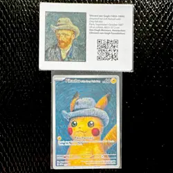 Pokemon Pikachu with Grey Felt Hat Promo Full Art #85 SV 2023 with Museum card - Image 1