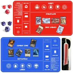 Card Game MTG Playmat for Beginner 2 Pack with Dices, Magic Mat Commander Dec... - Image 1