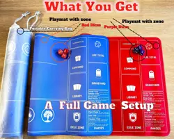 Card Game MTG Playmat for Beginner 2 Pack with Dices, Magic Mat Commander Dec... - Image 2