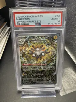 2024 Pokemon SVP EN Magneton Surging Sparks ETB Promo Card #159 PSA 10 GEM MINT - Image 1