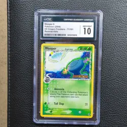 Wooper EX Dragon Frontiers 71/101 Reverse Holo CGC 10 Pokemon Card - Image 1