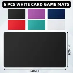 6 Pcs Playing Card Mat Sublimation Blanks Playmat for TCG MTG 24 x 14 Inch Sm... - Image 2