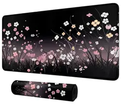 Pink Flowers for MTG & TCG Playmat Mouse Pad,24" x 14" Game Mat for MTG/RPG/C... - Image 1