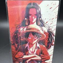 Boa Hancock & Luffy One Piece Anime Waifu Card Doujin ACG Goddess Holo - Image 2