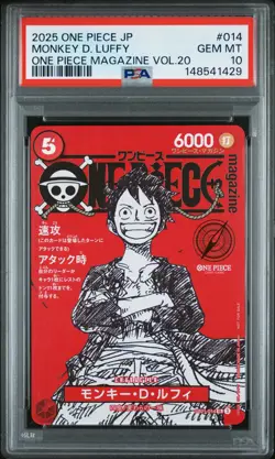 2025 ONE PIECE JAPANESE PROMOS MAGAZINE VOL.20 MONKEY D. LUFFY PSA 10 - Image 1