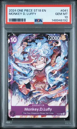 2024 ONE PIECE STARTER DECK ST18-PURPLE MONKEY D. LUFFY MONKEY D. LUFFY PSA 10 - Image 1