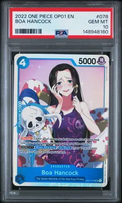 2022 ONE PIECE OP01-ROMANCE DAWN #078 BOA HANCOCK PSA 10 - Image 1