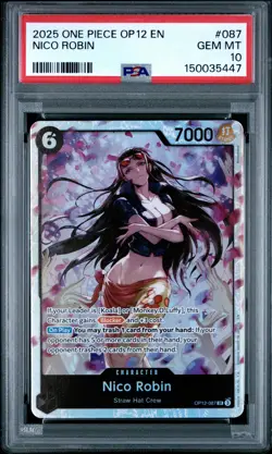 2025 ONE PIECE OP12-LEGACY OF THE MASTER #087 NICO ROBIN PSA 10 - Image 1