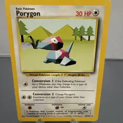 Pokemon TCG Porygon Base Set Uncommon Card 1999 LP Vintage - Image 1
