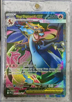Mega Charizard X GX Pokemon TCG Full Art Holo English Card 109/094 - Image 1