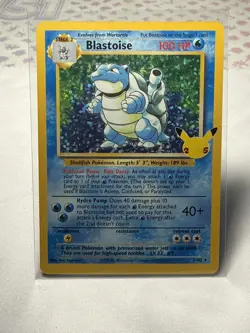 NM Near Mint Pokemon Blastoise Celebrations Card 2/102 25th Anniversary Edition - Image 1
