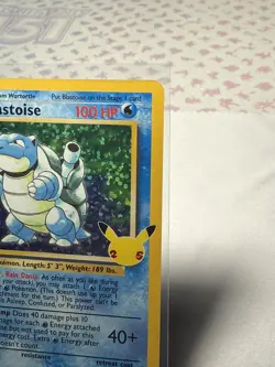 NM Near Mint Pokemon Blastoise Celebrations Card 2/102 25th Anniversary Edition - Image 3