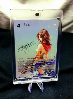 Square Enix Final Fantasy TCG Yuna Forward Autographed Card 28-111H - Image 1