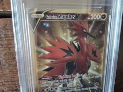 Pokemon Cards promo Holo 182/172 zapdos v ar sr ex graded slab card gold art b39 - Image 3