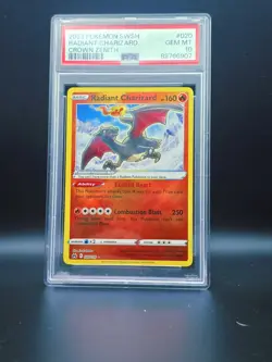 PSA 10 Radiant Charizard GEM MINT Crown Zenith 20/159 Pokemon Card #020 - Image 1