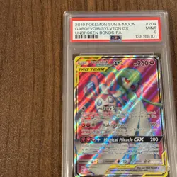 2019 Pokemon S&M Unbroken Bonds Card 204/214 Gardevoir Sylveon GX Graded PSA 9 - Image 2